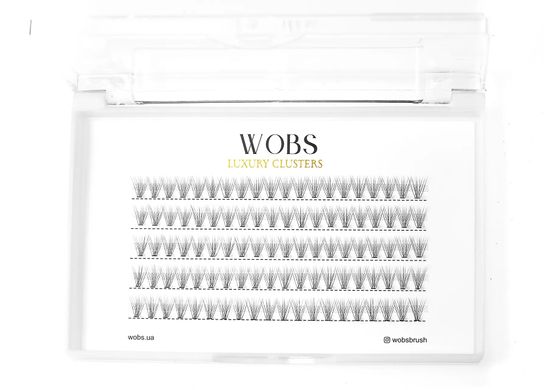 WobS Накладні пучкові вії 100шт Wobs Crease cross, 10D 5 стрічок пучки, розмір 8 mm в інтернет магазині Beauty Hunter