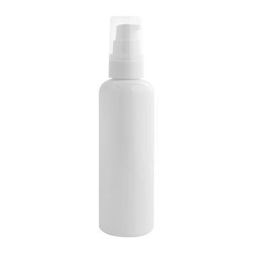 Biała plastikowa butelka z białym dozownikiem, 100 ml w sklepie internetowym Beauty Hunter