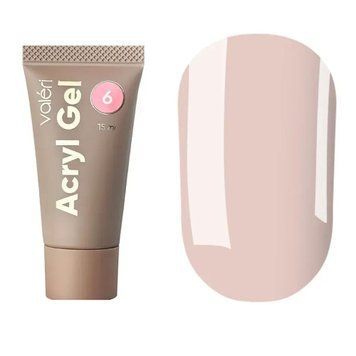 Гель Valeri Acryl Gel №6, 15 мл в интернет магазине Beauty Hunter