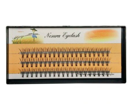 Natural long lashes (cluster/false) 60 bundles Nesura