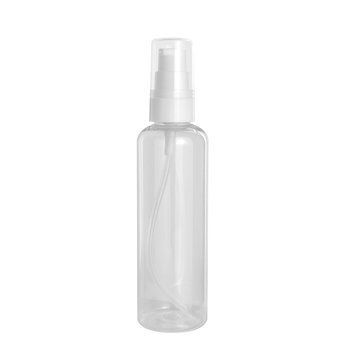 Butelka plastikowa przezroczysta z białym dozownikiem, 100 ml w sklepie internetowym Beauty Hunter
