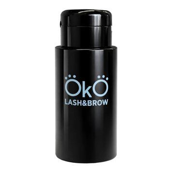Баночка з помпою чорна OKO Lash&Brow 200 мл в інтернет магазині Beauty Hunter