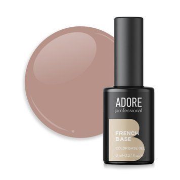 База Adore Professional камуфлююча для нігтів French base №12 Cafe кавова 8 мл в інтернет магазині Beauty Hunter
