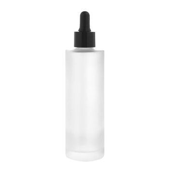 Butelka szklana matowa biała z czarną pipetą, 100 ml w sklepie internetowym Beauty Hunter