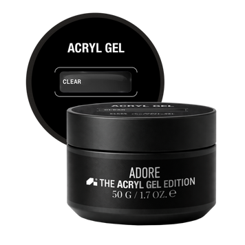 Акрил-гель для нарощування нігтів Adore Professional, Acryl Gel, Clear, 50 мл в інтернет магазині Beauty Hunter