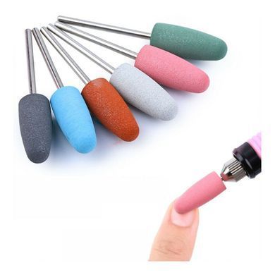 Silicone nail filer for filing and polishing nails, white, 10*24 mm
