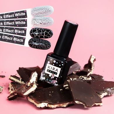 Gel Polish Kira Nails Crack Effect White, 6 ml