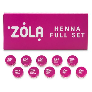 Zola Zestaw do henny Henna Full Set 10 sztuk po 2,5 g w sklepie internetowym Beauty Hunter