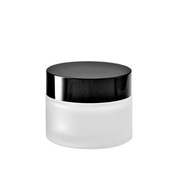 Słoik szklany matowy z czarną pokrywką, 50 ml w sklepie internetowym Beauty Hunter