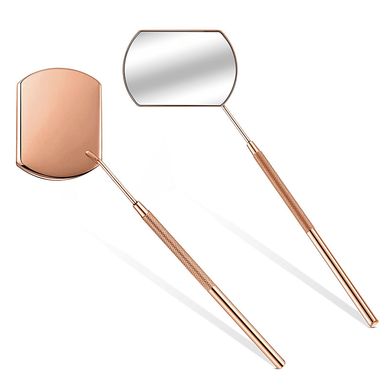 Mirror for lamination and eyelash extension, rose gold