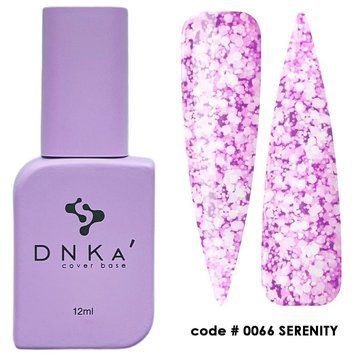 База DNKa' камуфлирующая с поталью Cover Base Rubber French №0066 Serenity 12 мл в интернет магазине Beauty Hunter