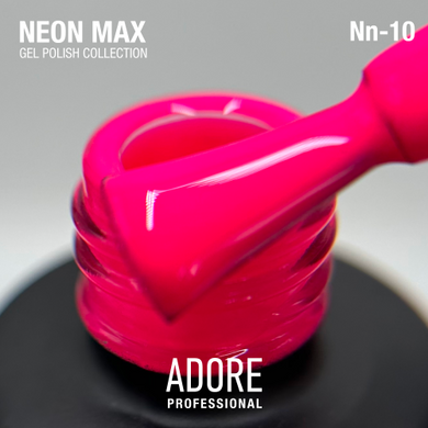 Гель-лак Adore Professional неоновий Neon Max Nn-10 Punch гарячий рожевий 8 мл в інтернет магазині Beauty Hunter