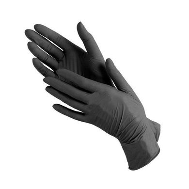 Luximed Nitrile gloves without talc, black, 100 pcs.