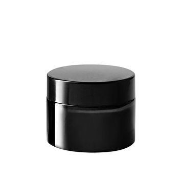 Słoik szklany błyszczący z czarną pokrywką, 50 ml w sklepie internetowym Beauty Hunter