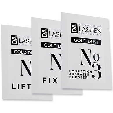 Dalashes Set of composition for lamination of eyelashes and eyebrows, 3*1.5 ml