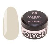 Полигель Moon Full для наращивания ногтей Poly Gel №08 Нюдовый с шиммером 15 мл в интернет магазине Beauty Hunter