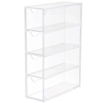 Cosmetic organizer with 4 pull-out drawers, 63*246*175 mm