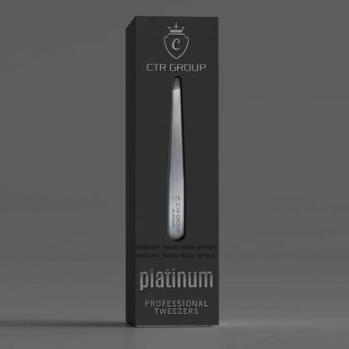 CTR Пинцет для бровей скошенный Platinum в интернет магазине Beauty Hunter