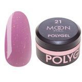Полігель Moon Full для нарощування нігтів Poly Gel №21 рожевий з шиммером 15 мл в інтернет магазині Beauty Hunter