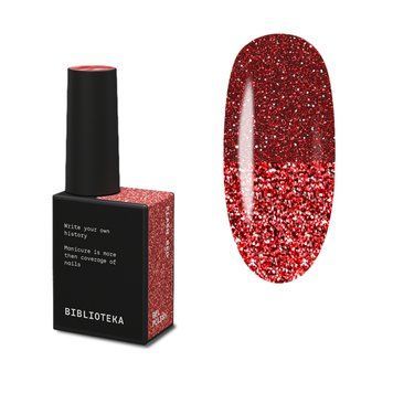 BIBLIOTEKA Flash Gel Polish, czerwony, odblaskowy, 10 ml w sklepie internetowym Beauty Hunter