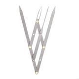 Silver eyebrow shaping compass, 16 cm