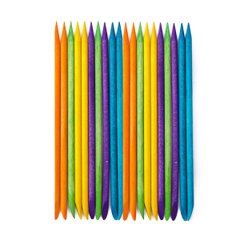 Апельсиновые палочки разноцветные 11 см, 100 шт в интернет магазине Beauty Hunter
