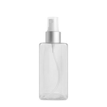 Butelka plastikowa przezroczysta z aluminiowym sprayem srebrnym, 125 ml w sklepie internetowym Beauty Hunter