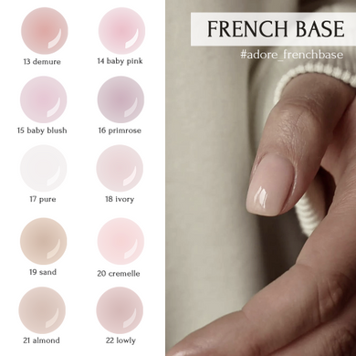 База Adore Professional камуфлююча для нігтів French base №15 Baby blush світлий рожево-бузковий 8 мл в інтернет магазині Beauty Hunter