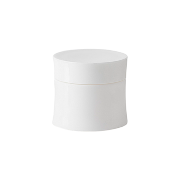 Słoik, kształtny, plastikowy, błyszczący, biały, 50 ml w sklepie internetowym Beauty Hunter