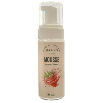 Mar-ko Мусс шампунь-пена для бровей и ресниц с Strawberry mousse, 150 мл в интернет магазине Beauty Hunter