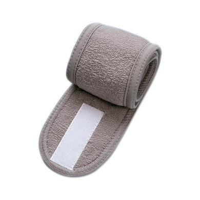 Terry hair bandage with Velcro for applying makeup, Gray