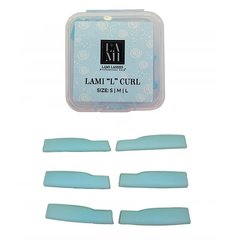 Lami Lashes Lamination Rollers, Lami "L" Curl, Blue, 3 Pairs