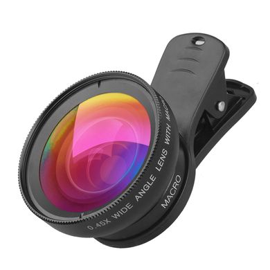 Лінза для телефону 2 в 1 - 0,45X Phone Lens (Ширококутова + Макро) в інтернет магазині Beauty Hunter