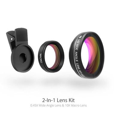 Линза для телефона 2 в 1 - 0,45X Phone Lens (Широкоугольная + Макро) в интернет магазине Beauty Hunter