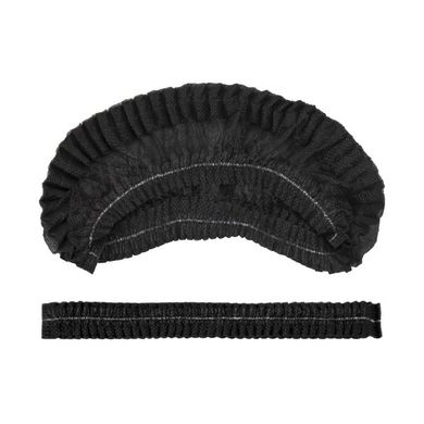 Disposable caps, black, 100 pcs