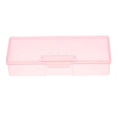 Контейнер пенал пластиковий для інструментів та пензлів, рожевий в інтернет магазині Beauty Hunter