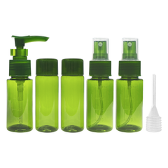 Zestaw zielonych butelek podróżnych w sklepie internetowym Beauty Hunter