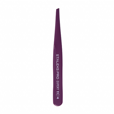 Staleks Пінцет для брів Expert 11 Type 4 (узкі скошені кромки) фіолетовий в інтернет магазині Beauty Hunter