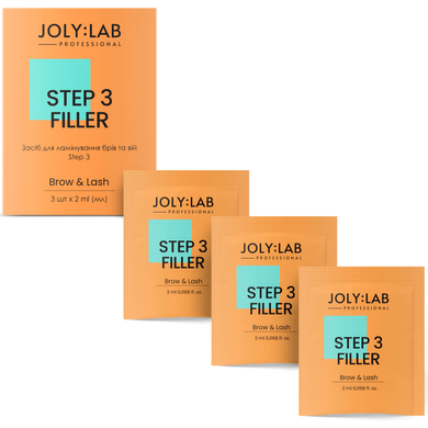 JolyLab Set of composition for lamination of eyebrows and eyelashes Step No. 3, 3*2 ml