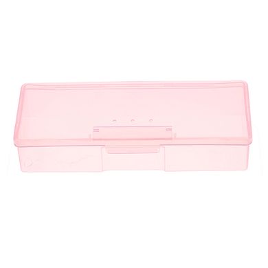 Контейнер пенал пластиковий для інструментів та пензлів, рожевий в інтернет магазині Beauty Hunter