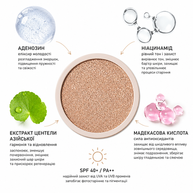 Mini Merry Tinted Cushion with Centella and Niacinamide with Case Long Wear Cushion No. 19 Pure 13 g