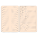 Training mat with eyebrow sketch Premium Beige and silver, double-sided, 14.6*22 cm 1 of 5