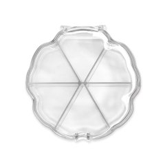 Container organizer round, 6 sections, transparent