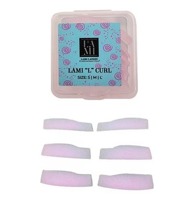 Lami Lashes Lamination Rollers, Lami "L" Curl, Pink, 3 Pairs