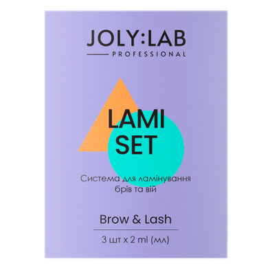 JolyLab System for lamination of eyebrows and eyelashes 3 Steps in one set, 3*2 ml