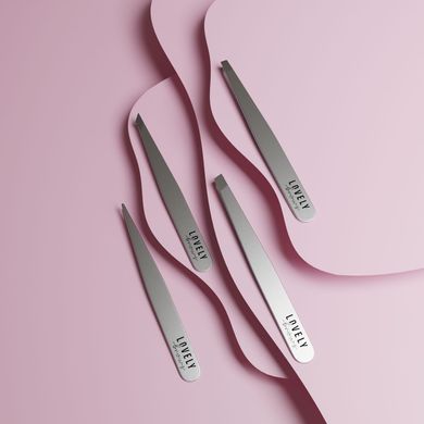 Lovely Brows Eyebrow Tweezers, Classic, Silver