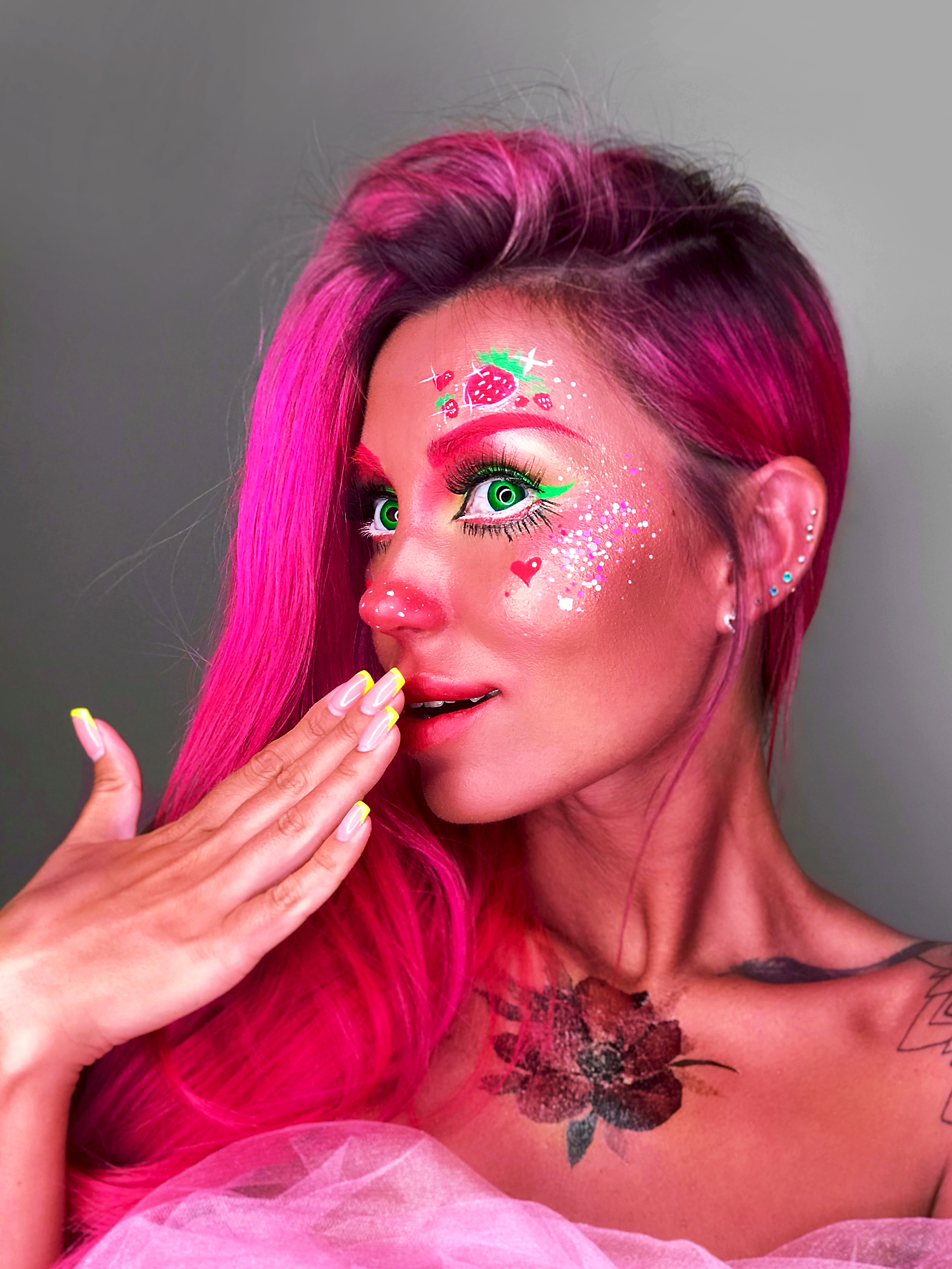 fantasy image of candy makeup